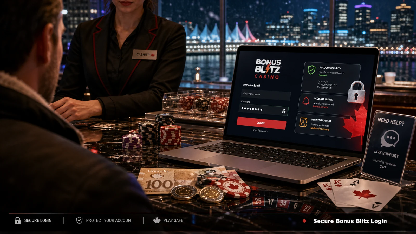 Bonus Blitz Casino Login Canada: Safe Account Access Checklist content banner